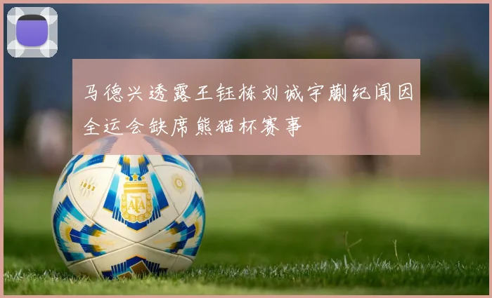 马德兴透露王钰栋刘诚宇蒯纪闻因全运会缺席熊猫杯赛事